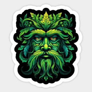 Traditional Pagan Celtic Greenman Sticker